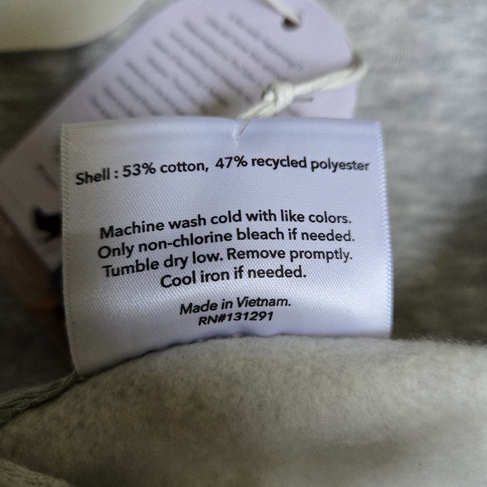 NWT Blogilates Marshmallow Full Zip Hoodie Sweatshirt Heathered Gray - Picture 12 of 13